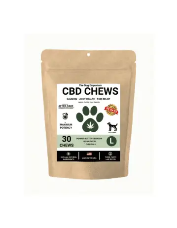 CBD Chews for Large Dogs 180 mg CBD Oil Peanut Butter Banana (40- 80 lbs)