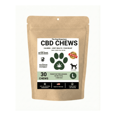 CBD Chews for Large Dogs 180 mg CBD Oil Peanut Butter Banana (40- 80 lbs)