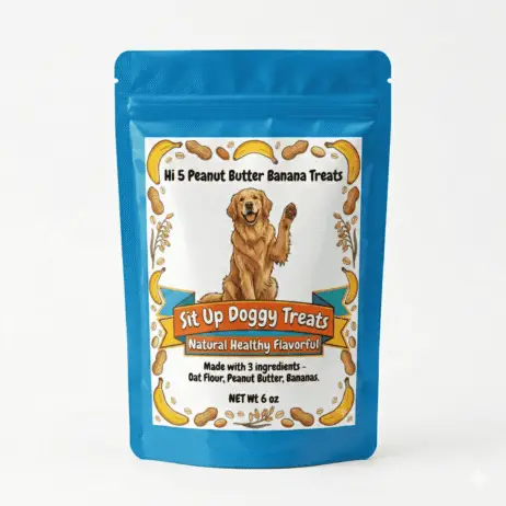 Hi 5 Peanut Butter Banana Dog Treats – 3 Ingredients, All Natural, USA-Made