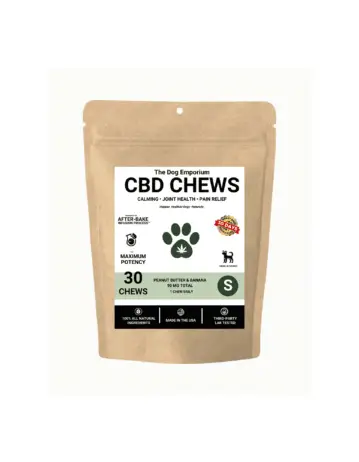 CBD Chews for Small Dogs 90 mg CBD Oil Peanut Butter Banana (Up to 40 lbs. give 1/2 for dogs under 20 ibs)